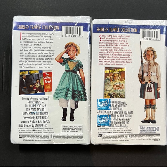 Sealed Bundle/2 Shirley Temple VHS 20th Century Fox Movie Coll. Tapes 8•9 - Picture 5 of 11